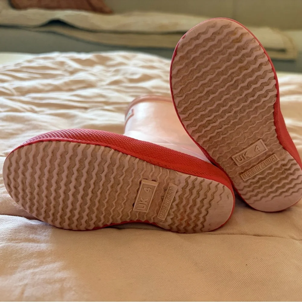 Hunter Rain Boots- blush pink with dark pink trim- toddler 6 - Picture 5 of 5